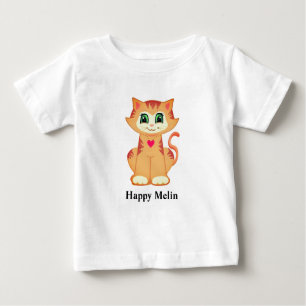 Camiseta De Bebé Feliz Gato de Melin Ginger Kitty