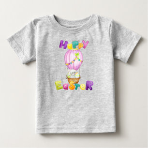Camiseta De Bebé Feliz globo acuático Pastel de conejo de Pascua