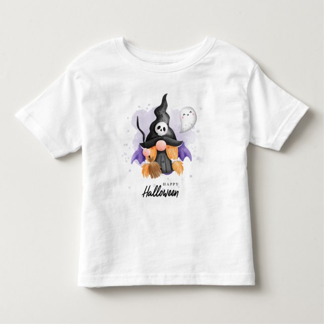 Camiseta De Bebé Feliz Gnome de Halloween (Anverso)