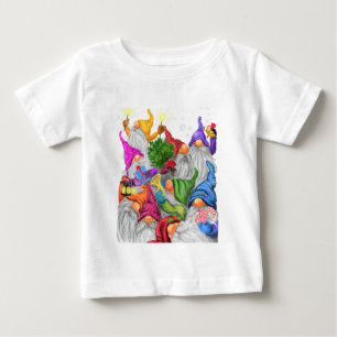 Camiseta De Bebé Feliz Gnomes Navidades Baby T-Shirt
