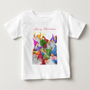 Camiseta De Bebé Feliz Gnomes Navidades Baby T-Shirt