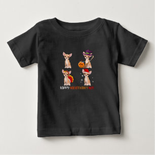 Camiseta De Bebé Feliz Hallothanksmas linda bruja Turquía Santa
