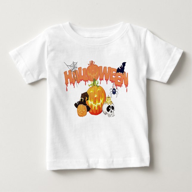 Camiseta De Bebé Feliz Halloween (Anverso)