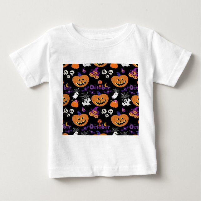 Camiseta De Bebé Feliz Halloween (Anverso)