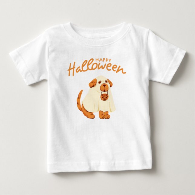 Camiseta De Bebé Feliz Halloween  (Anverso)
