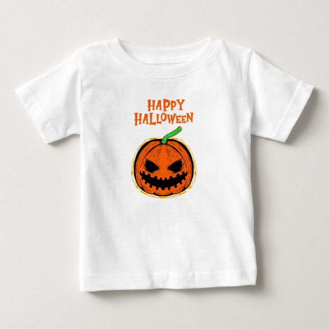 Camiseta De Bebé Feliz Halloween  (Anverso)