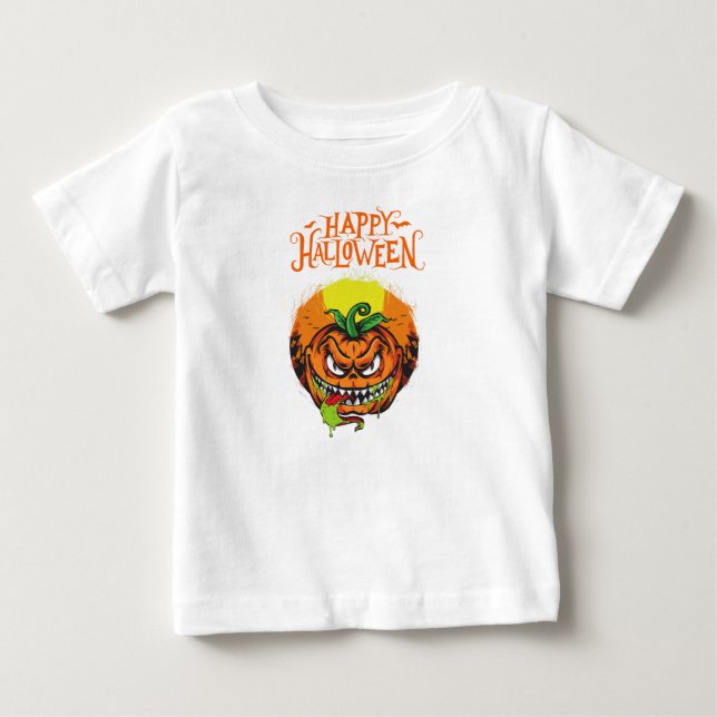 Camiseta De Bebé Feliz Halloween  (Anverso)