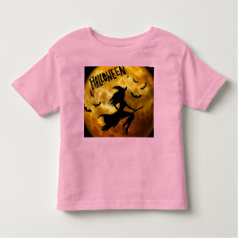 Camiseta De Bebé Feliz Halloween Espada Bruja De Broomstick En La C