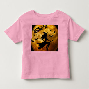Camiseta De Bebé Feliz Halloween Espada Bruja De Broomstick En La C