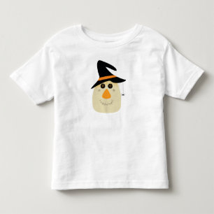 Camiseta De Bebé Feliz Halloween, espantapájaros y araña