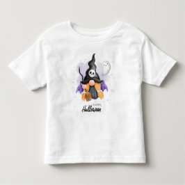 Camiseta De Bebé Feliz Halloween Lindos Gnomos de Halloween
