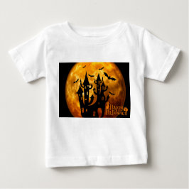 Camiseta De Bebé Feliz Halloween (luna llena)