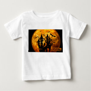 Camiseta De Bebé Feliz Halloween (luna llena)