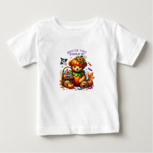 Camiseta De Bebé Feliz Halloween Osito Mago Adorable