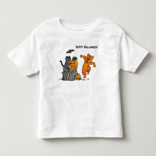 Camiseta De Bebé ¡Feliz Halloween! Perro de gato y araña