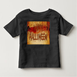 Camiseta De Bebé Feliz Halloween Sed Wall Toddler T-Shirt