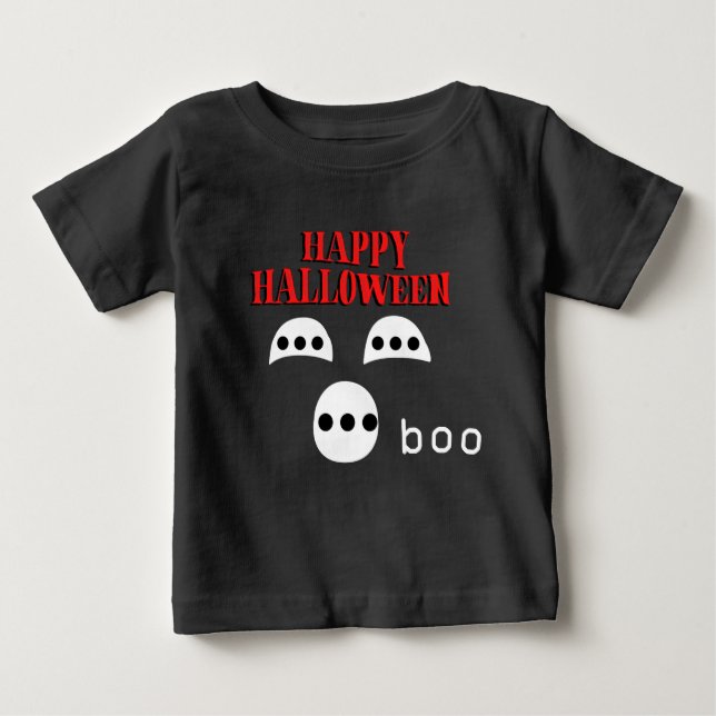 Camiseta De Bebé Feliz Halloween Spooky (Anverso)