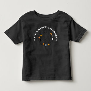 Camiseta De Bebé Feliz Halloween Toddler Black