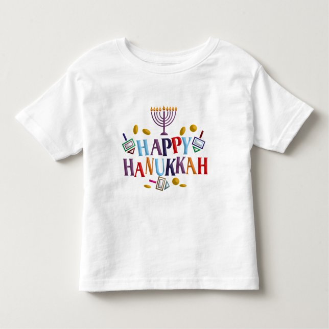 Camiseta De Bebé Feliz Hanukkah (Anverso)