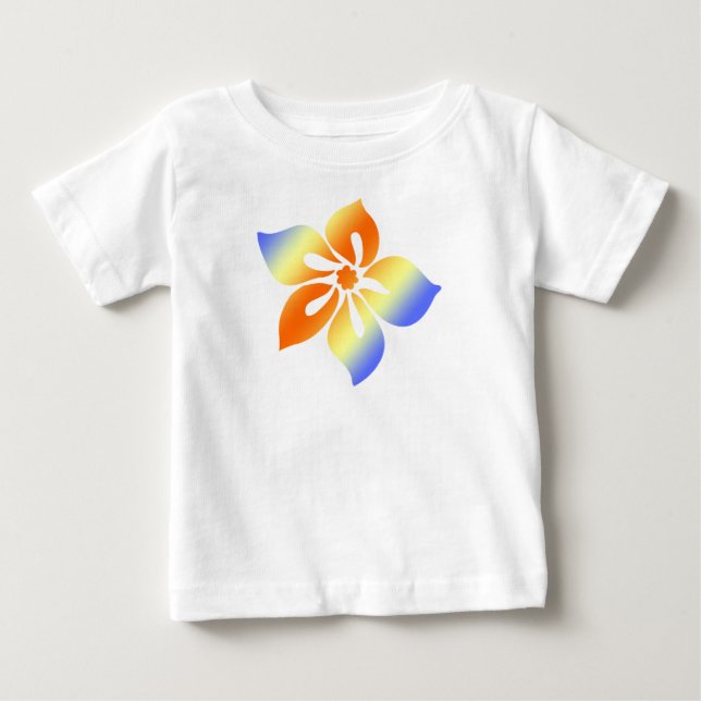 Camiseta De Bebé Feliz Hibiscus Toddler Tee (Anverso)