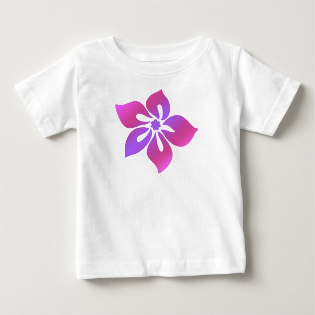 Camiseta De Bebé Feliz Hibiscus Toddler Tee (Anverso)