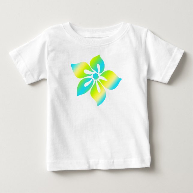 Camiseta De Bebé Feliz Hibiscus Toddler Tee (Anverso)