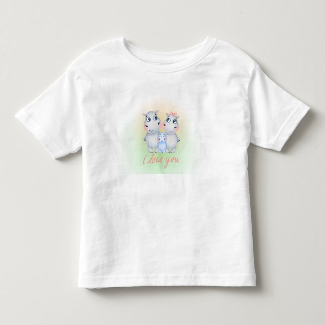 Camiseta De Bebé Feliz Hippo (Anverso)