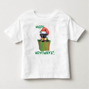 Camiseta De Bebé Feliz Howlidays Black Lab T-Shirt