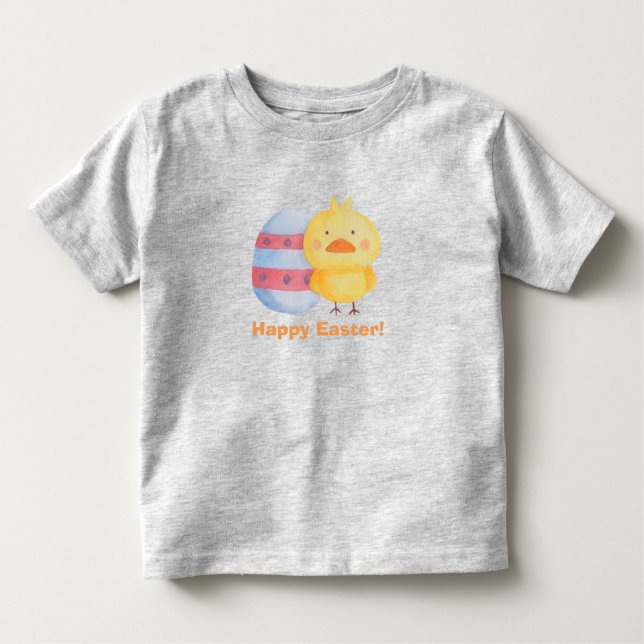 Camiseta De Bebé Feliz Huevo de Pascua y pollo para bebés (Anverso)