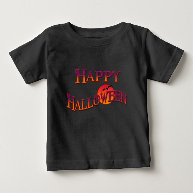 Camiseta De Bebé Feliz invierno de Halloween Infante TShirt (Anverso)