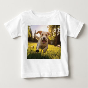 Camiseta De Bebé Felíz Labrador Corriendo
