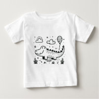 Feliz lagarto con globo - Arte de guardería
