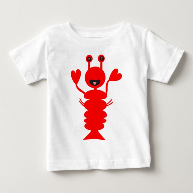 Camiseta De Bebé Feliz langosta (Anverso)