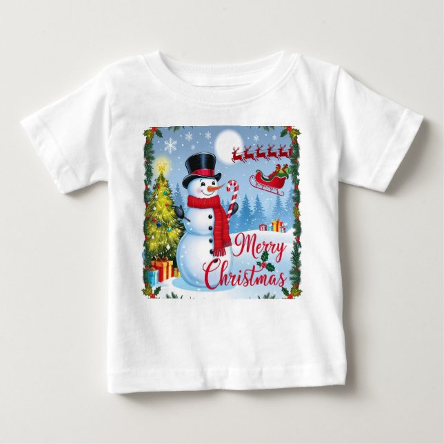Camiseta De Bebé feliz navidad (Anverso)