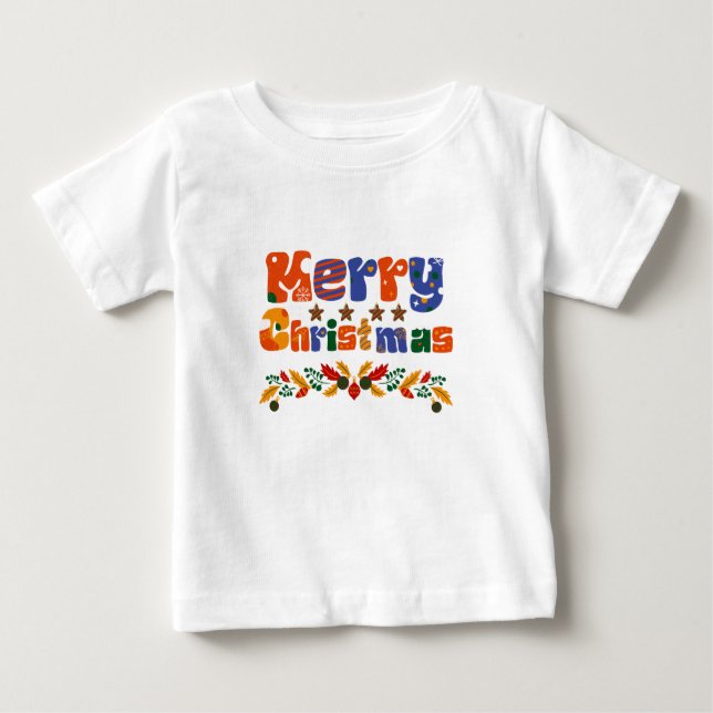 Camiseta De Bebé Feliz Navidad (Anverso)