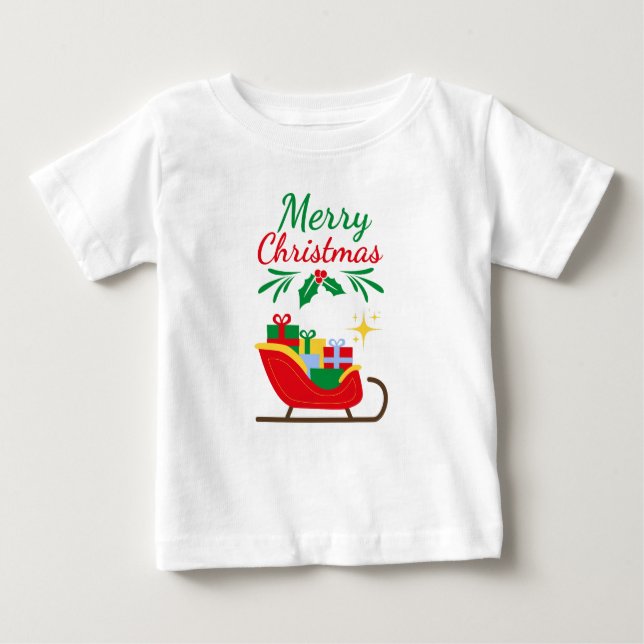 Camiseta De Bebé Feliz Navidad (Anverso)