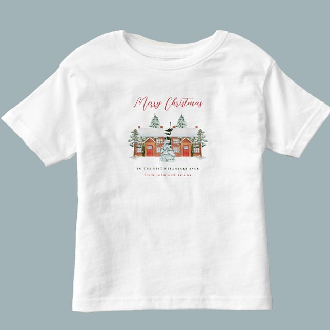 Camiseta De Bebé Feliz Navidad a los mejores vecinos de la historia (Subido por el creador)