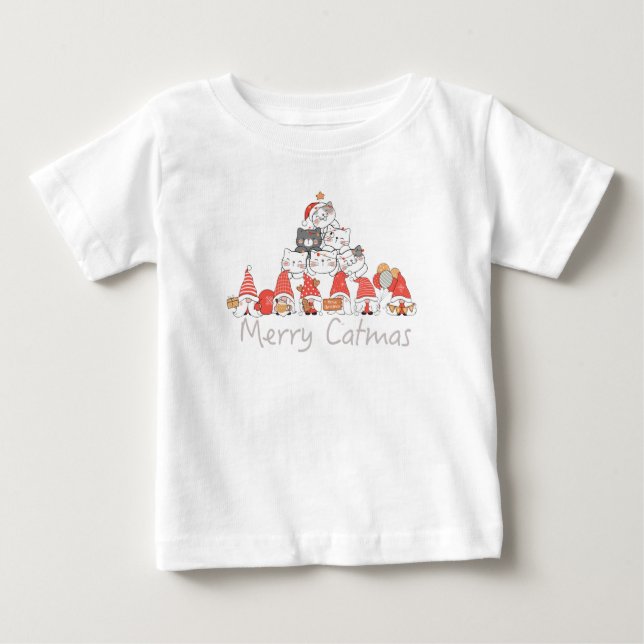 Camiseta De Bebé Feliz Navidad a los Navidades de Cute (Anverso)
