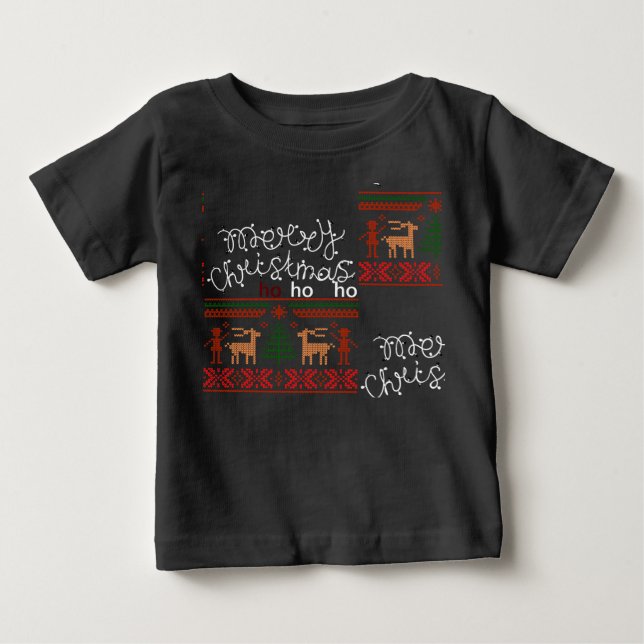Camiseta De Bebé Feliz Navidad Bebé  (Anverso)