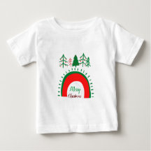 Feliz Navidad Bebé Camiseta Blanca