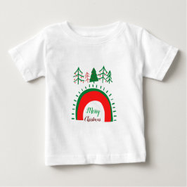 Camiseta De Bebé Feliz Navidad Bebé Camiseta Blanca