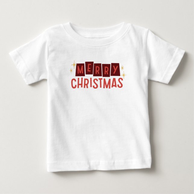 Camiseta De Bebé Feliz Navidad Bebé/Pequeño Camisas (Anverso)