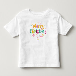 Camiseta De Bebé Feliz Navidad brillante y fresca