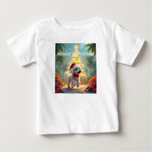 Camiseta De Bebé Feliz navidad cachorro