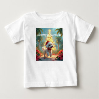 Camiseta De Bebé Feliz navidad cachorro