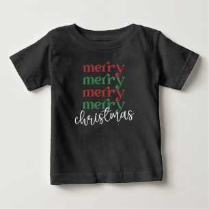 Camiseta De Bebé Feliz Navidad Celebración de Navidad Familiar Rega