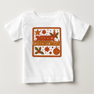 Camiseta De Bebé Feliz Navidad con estilo de los 70