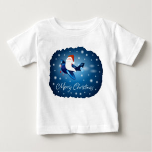 Camiseta De Bebé Feliz Navidad con Santa