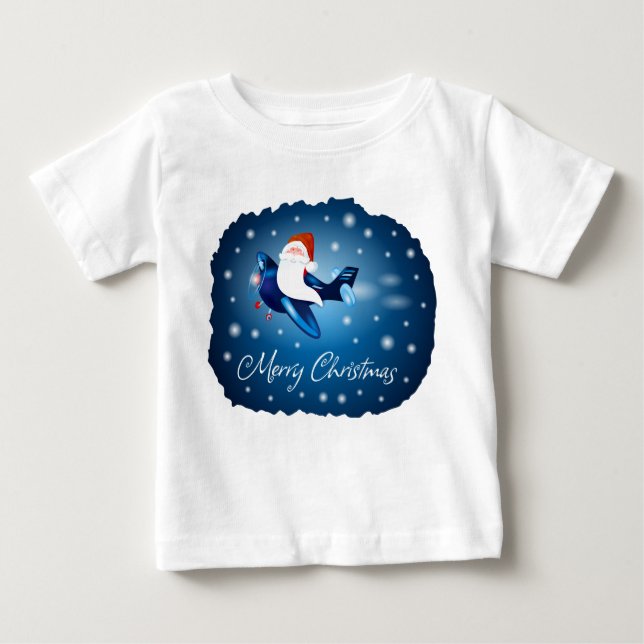 Camiseta De Bebé Feliz Navidad con Santa (Anverso)