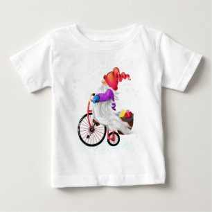 Camiseta De Bebé Feliz Navidad - Cúpula divertida con bicicletas y